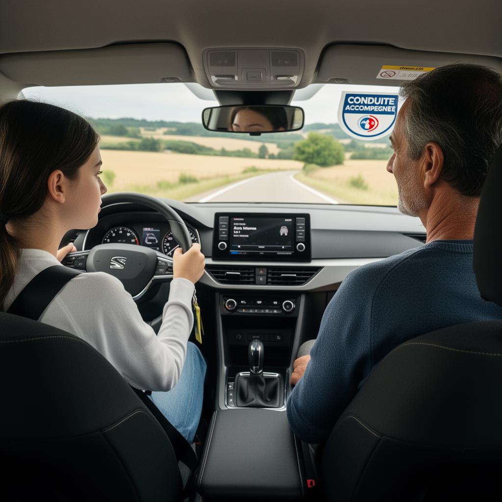 Conduite accompagnée avec un parent